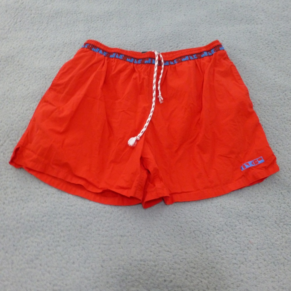 VTG Hobie Mens Swim Trunks Size Large Red Cotton Mesh Lined Board Shorts